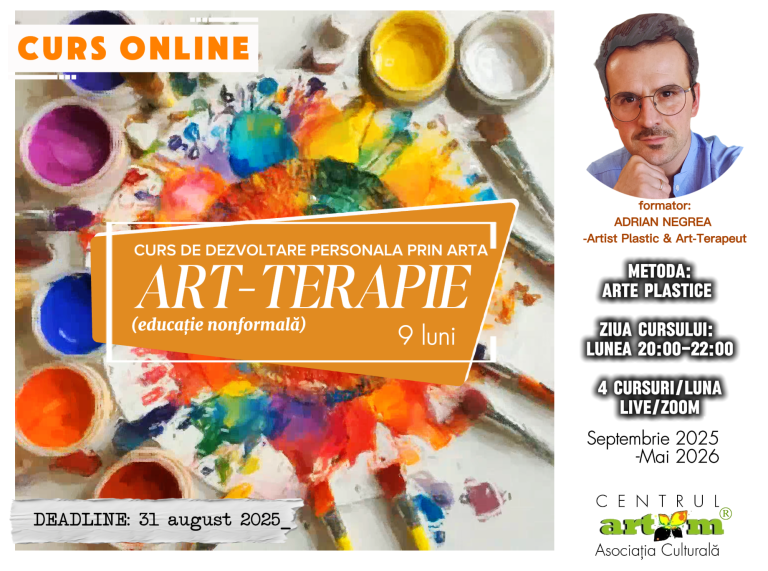 Înscrieri deschise!!! Curs de Art-terapie/Dezvoltare Personală prin Artă